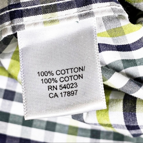 Banana Republic Non-Iron Classic Plaid Button Up Long Sleeve Cotton Shirt, 33-34 - Picture 5 of 7